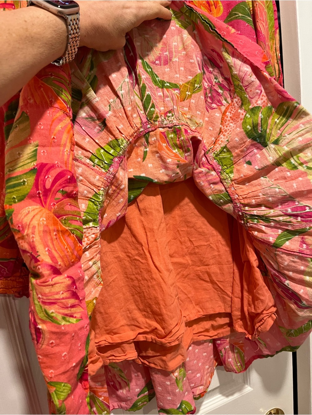 FARM Rio Pink & Orange Tropical Mini Dress - Picture 6 of 10
